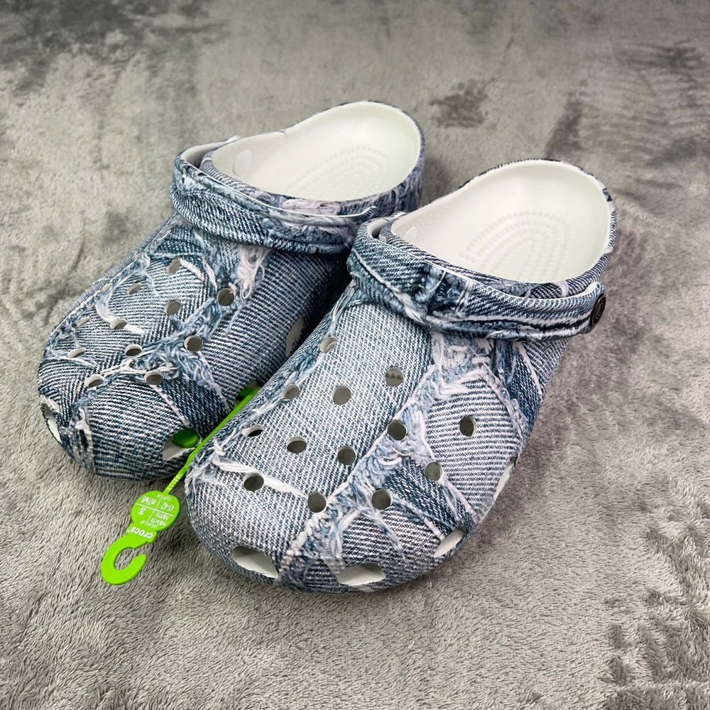 Crocs Classic Denim Clogs Unisex Adults‎ Mens 4 Womens 6 Blue 210402-4MH NWT New